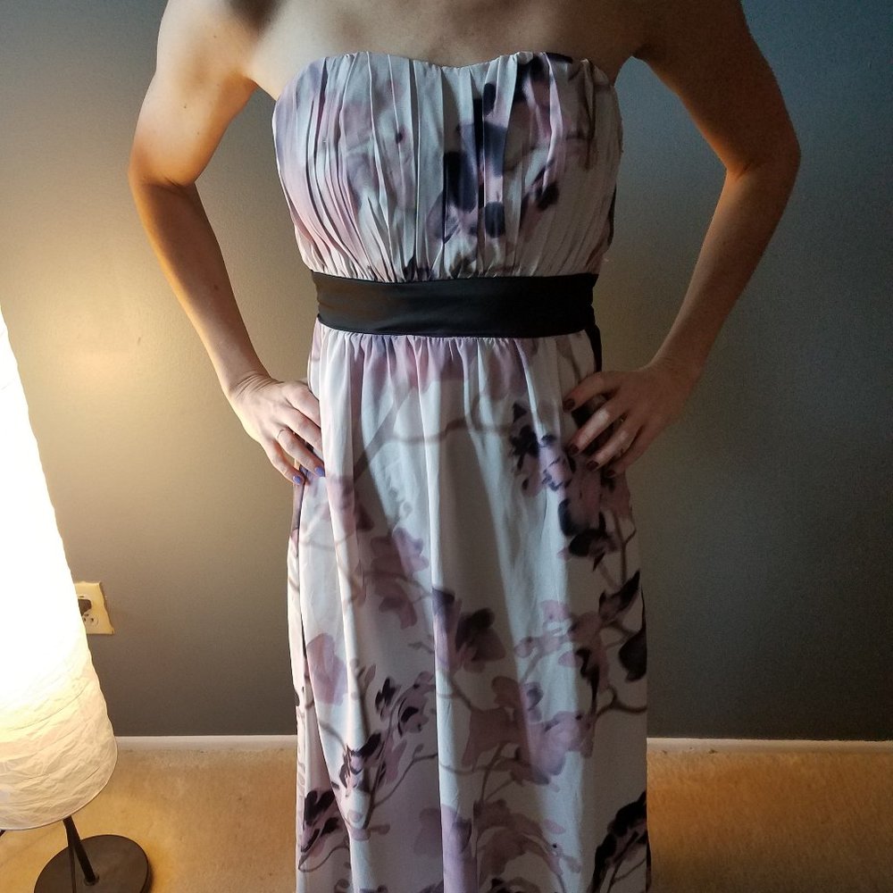 H&M strapless floral dress, size 2